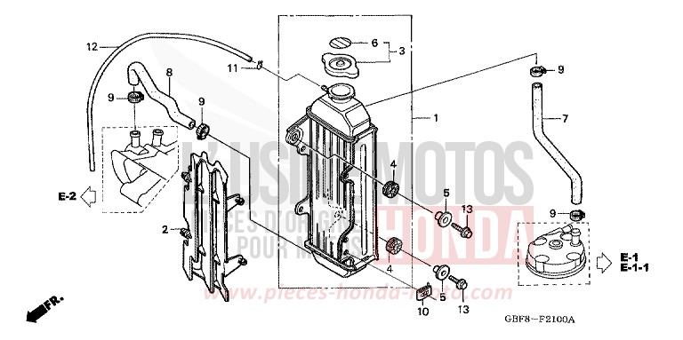 KUEHLER von CR85R "Big Wheel" EXTREME RED (R292) von 2006